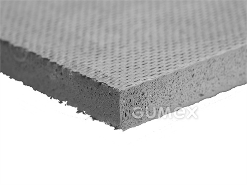 Mikroporézní pryž pro výsekové nástroje GU 250, tloušťka 7,5mm, 720x620mm, hustota 600kg/m3, NR, -20°C/+70°C, světle šedá